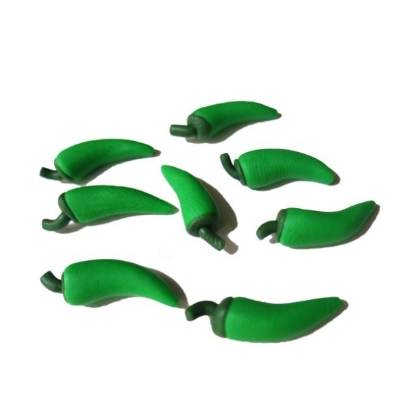 Bolsa de 4 chiles verdes. (Dos medidas)